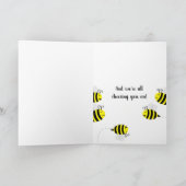 "Wir leben in dir" Happy Bees Card Karte (Innenseite)