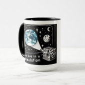 Wir leben in einer Simulations-Tasse Tasse (Vorderseite Links)