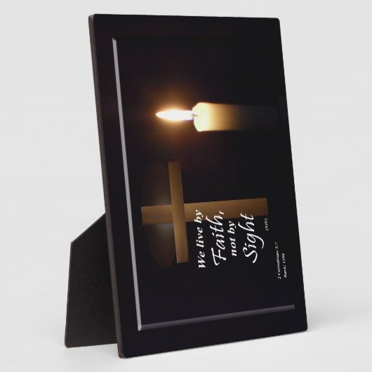 Wir leben von Faith Bible Verse Plaque Fotoplatte (Seite)