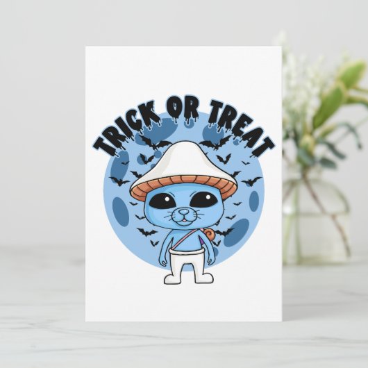 Wir leben wir Liebe, wir wollen Blue Cat Tiktok Me Einladung (Stehend Vorderseite)