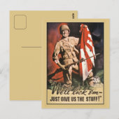 Wir lecken ihnen die Propaganda des 2. amerikanisc Postkarte (Vorne/Hinten)