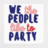 WIR LEUTE GERNE PARTY. ETIKETTEN (Design 2)