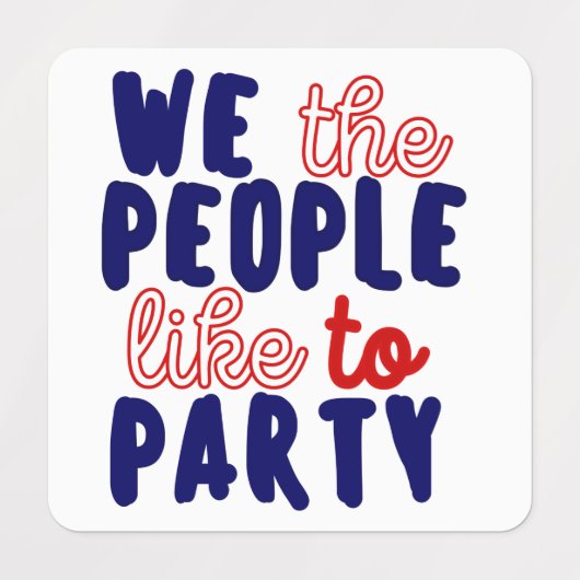 WIR LEUTE GERNE PARTY. ETIKETTEN (Design 1)