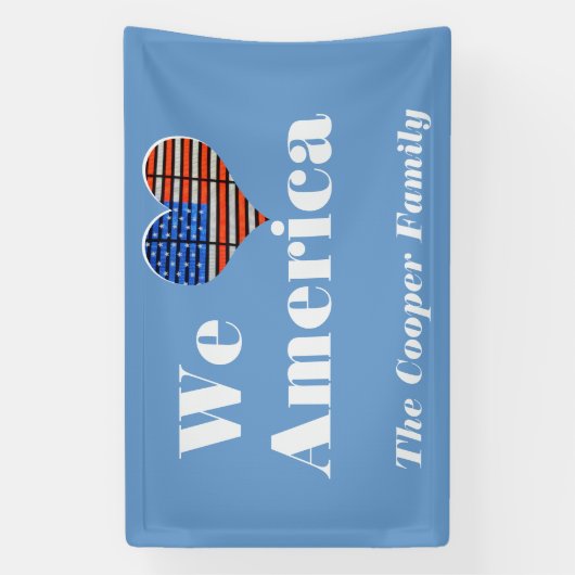 Wir Liebe Amerika Banner (Vertikal)