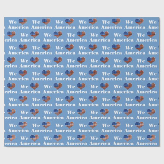 Wir Liebe Amerika Geschenkpapier (Flach)