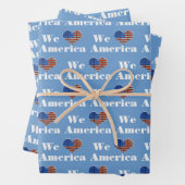 Wir Liebe Amerika Geschenkpapier Set (Beispiel)