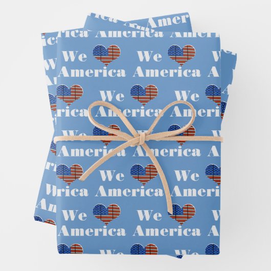 Wir Liebe Amerika Geschenkpapier Set (Beispiel)