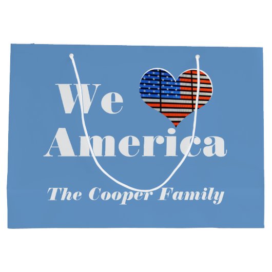 Wir Liebe Amerika Große Geschenktüte (Rückseite)