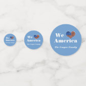 Wir Liebe Amerika Individuelle Name Konfetti (Rückseiten)