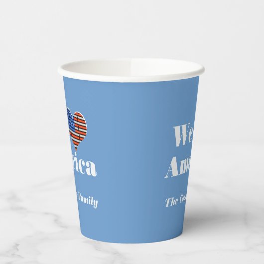 Wir Liebe Amerika Pappbecher (Links)