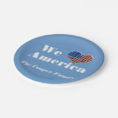 Wir Liebe Amerika Pappteller (Schrägansicht)