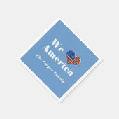 Wir Liebe Amerika Serviette (Ecke)