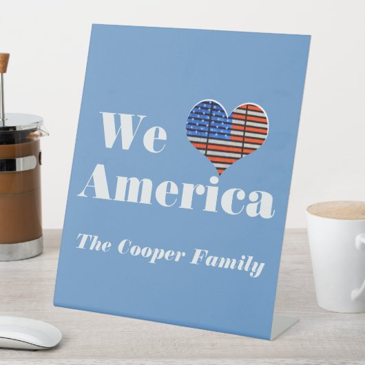 Wir Liebe Amerika Sockelschild (In Situ)