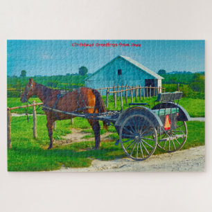 Wir Liebe Amish Carraiges in Iowa. Jigsaw Puzzle