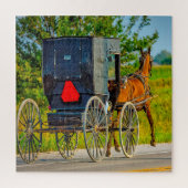 Wir Liebe Amish Carraiges in Iowa. Puzzle (Vertikal)