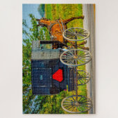 Wir Liebe Amish Carraiges in Iowa. Puzzle (Vertikal)