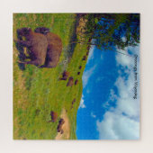 Wir Liebe Bison Wyoming. Jigsaw Puzzle (Horizontal)