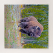 Wir Liebe Bison Wyoming. Puzzle (Horizontal)