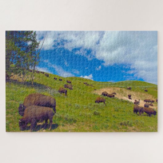 Wir Liebe Bison Wyoming Puzzle (Horizontal)