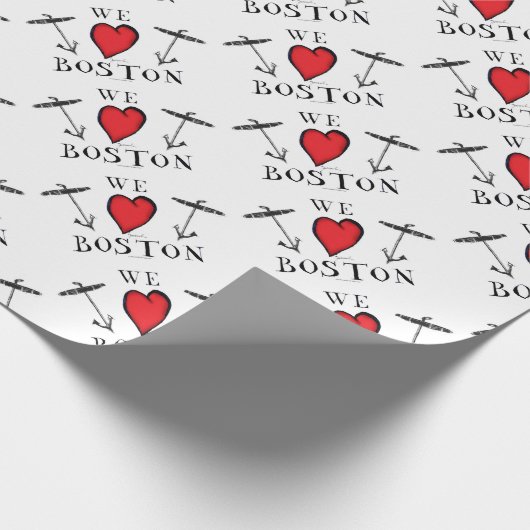 wir Liebe Boston Geschenkpapier (Ecke)