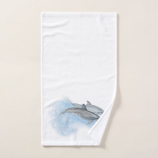 Wir LIEBE Bottlenose-Delphine! Badhandtuch Set (Handtuch)