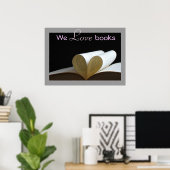 Wir Liebe bucht Literatur drucken Poster (Heimbüro)