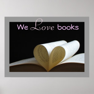 Wir Liebe bucht Literatur drucken Poster