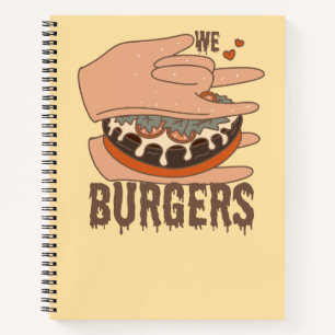 Wir Liebe Burgers - Burger Liebe - ASL ILY Obsessi Notizblock