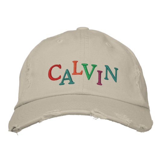 Wir Liebe CALVIN Racing Cap Bestickte Baseballkappe (Vorderseite)