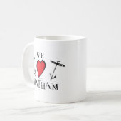wir Liebe chatham Kaffeetasse (Vorderseite Links)