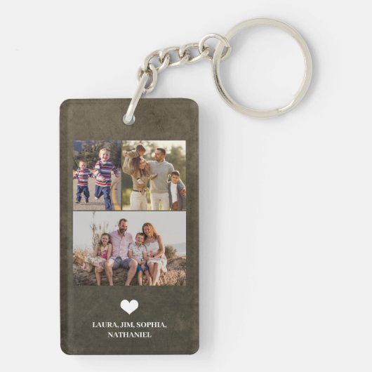 Wir Liebe, dass du personalisierten 5 Fotos Schlüsselanhänger (Rückseite)