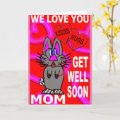 Wir Liebe, dass es dir bald gut geht Mama Karte (Gelbe Blume)