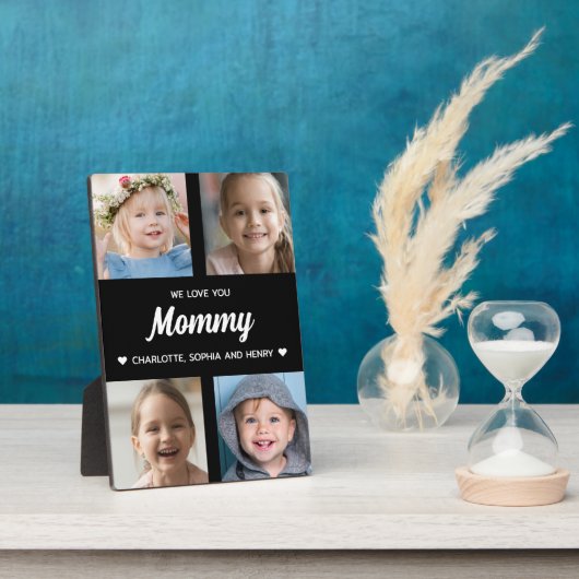 Wir Liebe, dass Sie Mommy Family Foto Collage halt Fotoplatte (Seite)