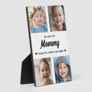 Wir Liebe, dass Sie Mommy Family Foto Collage halt Fotoplatte