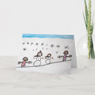 Wir Liebe der Schnee Feiertagskarte