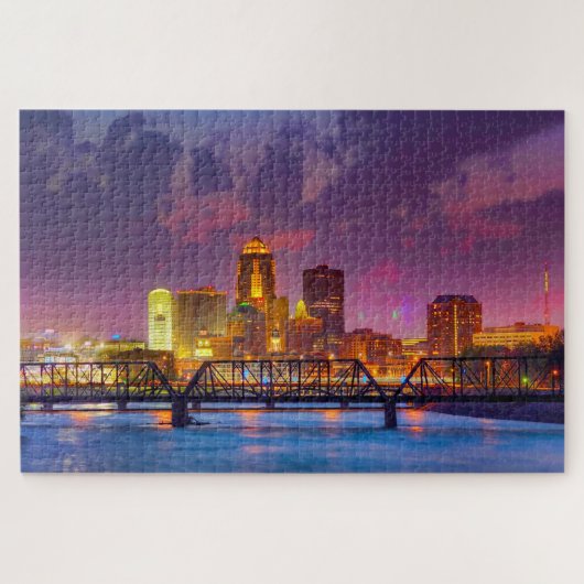 Wir Liebe Des Moines Iowa. Puzzle (Horizontal)