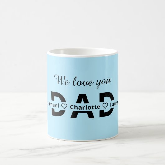 "Wir Liebe dich, Mama/Vater!" Kundenspezifische Ta Kaffeetasse (Mittel)