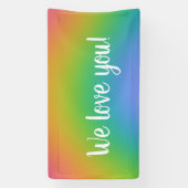 "Wir Liebe dich!" Rainbow Banner (Vertikal)