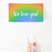"Wir Liebe dich!" Rainbow Banner (InSitu)
