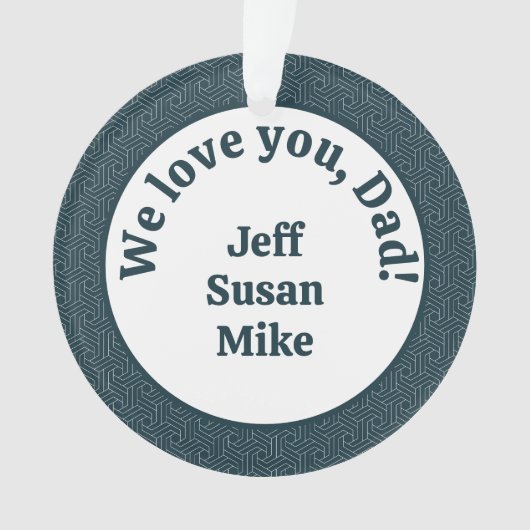 Wir Liebe dich, Vater! Ornament (Vorderseite)