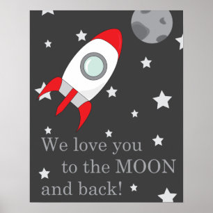 "Wir Liebe dich zum Mond und zurück" Poster