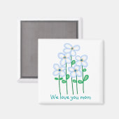 Wir Liebe dir Blume Magnet (Vorderseite/Rückseite)