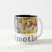 Wir Liebe dir Großmutter Großkinder Fotos Zweifarbige Tasse (VorderseiteRechts)