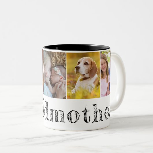 Wir Liebe dir Großmutter Großkinder Fotos Zweifarbige Tasse (VorderseiteRechts)