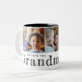 Wir Liebe dir Großmutter Großkinder Fotos Zweifarbige Tasse (Vorderseite Links)
