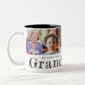 Wir Liebe dir Großmutter Großkinder Fotos Zweifarbige Tasse (Links)
