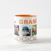 Wir Liebe dir Oma Blume 5 Fotos Keepake Zweifarbige Tasse (Mittel)