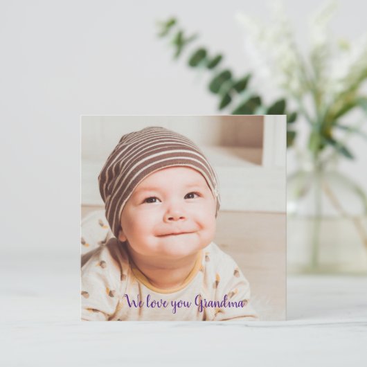 Wir Liebe dir Oma Fotografie mit Typografie (Stehend Vorderseite)