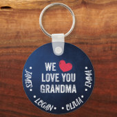 Wir Liebe dir Oma, Individuelle Namen Schlüsselanhänger (Vorderseite)