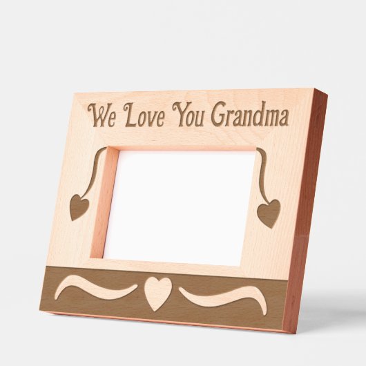 Wir Liebe dir Oma Liebe Herzen Geätzte Rahmen (Links)